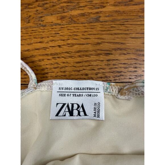NWT Zara Girls' Purple Floral Swimsuit Size 4-5 - Picture 3 of 4